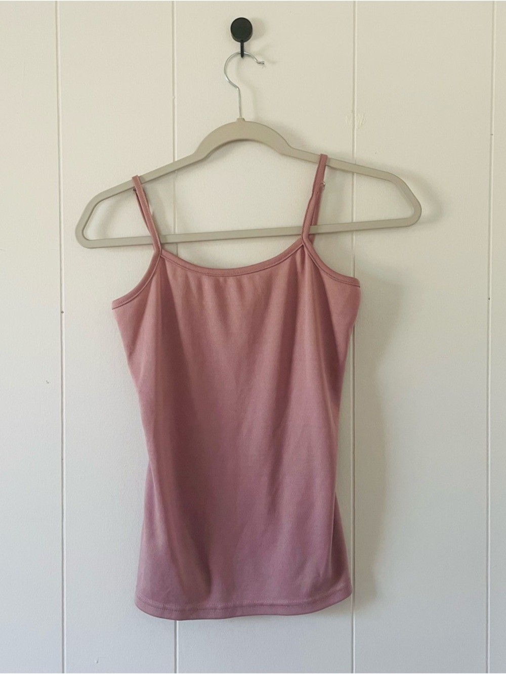 Classic Women's Rose Pink Spaghetti Strap Tank Top